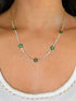 Green Flowers 14k Gold plated Necklace